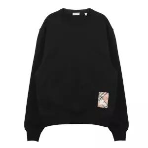 버버리 체크 라벨 코튼 스웨트셔츠 8101889