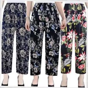 시원한바지 여름 봄 꽃무늬 할머니 엄마 몸바지 일바지 쿨팬츠