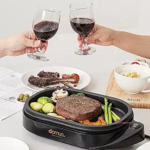 전기그릴 고기굽는 불판 1인용 그릴팬 멀티 미니 기계 화로 삼겹살 가정용 생선 바베큐 그리들 즉석 조리cd