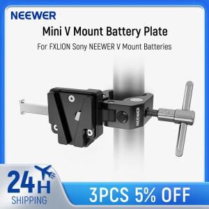 NEEWER 미니 V 마운트 배터리 플레이트(와이드 슈퍼 크랩 클램프 및 삼각대 라이트 스탠드용 QR 잠금 장치