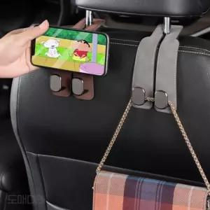 후크 뒷자석 스웨이드 걸이 자동차 옷걸이 헤드레스트