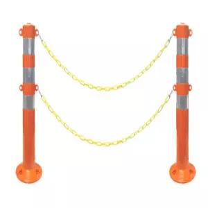 [로지프로] 고리형 안전구역표시봉 안전볼라드 8X75CM 차단봉 안전차단봉 중앙분리봉