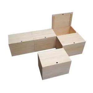 나무박스 공간박스 수납 상자 우드 큐브 클래식 엔틱