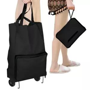 파우치 겸용 바퀴 핸드 마트 쇼핑 카트 시장 장바구니 가정용