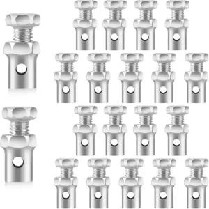 20팩 1/8인치 범용 스로틀 케이블 엔드 스톱 브레이크 부품 잠금 클램프로 고 카트 모터사이클 잔디깎이용