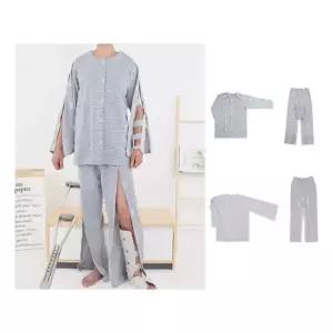 환자복 검진가운 진찰가운 치료복 병원 상의 벨크로 상의 트임 가운