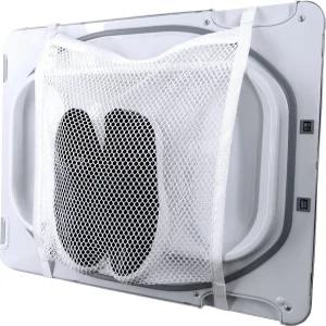 S T Inc. 스니커즈 건조기 가방 신축성 스트랩이 있는 도어 슈즈 네트 신발용 세탁 흰색 15.5인치 x 1팩