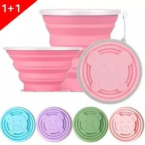 썬쿡 실리콘 폴딩컵 2개 여행용 접이식컵 캠핑컵