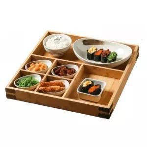 나눔접시 트레이 정사각 분할 플레이팅 식기세트 사각 플레이트