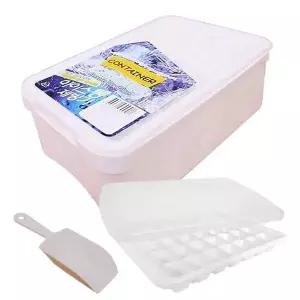 [골드스마일]엠비코 아이스통 뚜껑 스푼 얼음 트레이 32홀 얼음틀