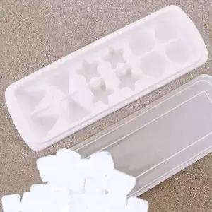 [골드스마일]뚜껑 얼음모양틀 2개 얼음트레이 제빙기 별 하트 모양