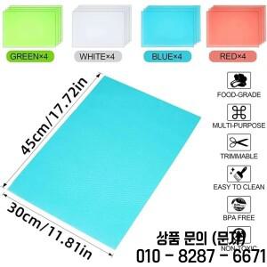 4PCS EVA 방수 냉장고 라이너 매트 빨 수있는 곰팡이 패드 안티 오일 캐비닛 서랍 플레이스 단열