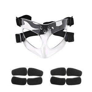 스포츠용 펜듀오 코 가드, 부러진 코, 폼 패딩이 있는 내구성 좋은 페이스 마스크, 청소년용 이마 통풍구, , 농구, 야구, 축구, 소프트볼 가드(클리어)