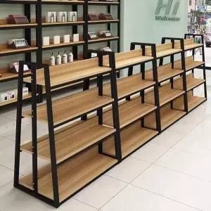 화장품 매장 진열대 로드샵 쇼케이스 원목 선반