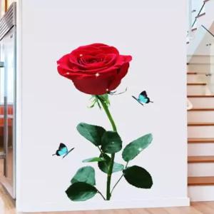 거실 장식 대형 스티커 꽃 벽 장미 기본