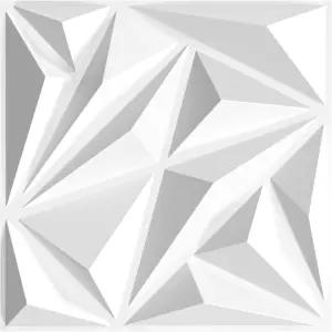 스틱구 33 팩 내부 벽 장식용 3D 패널 12 x12 다이아몬드 텍스처 거실 게임룸 TV 배경용 화이트 액센트