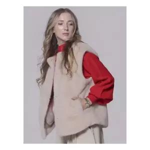 [헤이올리]가격인하/ 고퀄 에코FAUX 밍크퍼 라운드넥 볼륨 베스트 JH568 3126156