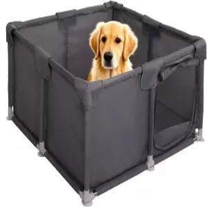 작은 애완동물을 위한 FADYJ 강아지 놀이펜 실내용 지퍼 도어가 있는 37인치 x37인치 x18.5인치 고양이