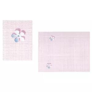 50cmX2.5M 타탄 입체꽃핑크 실크벽지 실크벽지셀프도배 접착식실크벽지 스티커실크벽지