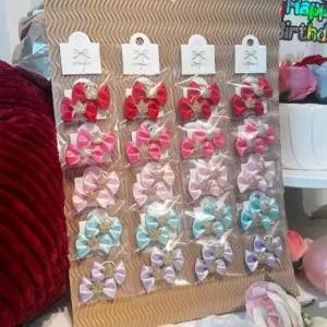 [반려] 강아지 리본 왕관 고무줄 2P 20개 세트 반려견 머리끈