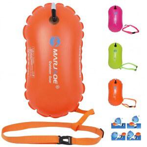 수영 부표 - 오픈 워터, 가볍고 밝은 색상의 부표를 당깁니다