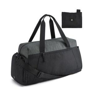 남성 여성용 가방 스마트 짐 접이식 여행용 더플 신발 수납 공간이 있는 경량 위켄더 여행 요가용 방수 운동 스포츠 블랙