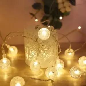 LED 버블 앵두전구 80구 10m (건전지타입)