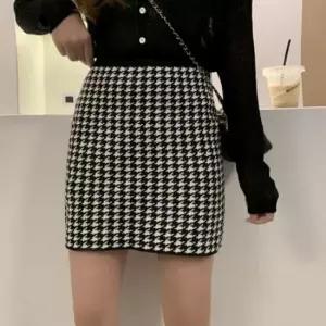 [의류] 여성 하운드투스 체크미니스커트 A라인 밴딩 숏스커트