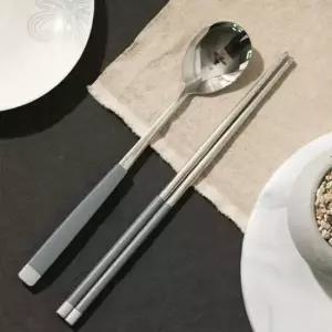 [무료배송] 국산 투톤 스텐 수저세트 숟가락 가락 신혼부부가족