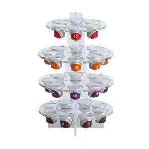 블랜드 4단 커피캡슐 홀더(30구)(투명) 캡슐보관 거치대