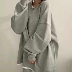 여자 여유핏 레이어드티 긴팔티셔츠