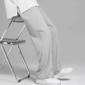 남성 세미와이드핏 슬랙스 쿨 밴딩팬츠 와이드롱팬츠