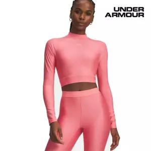 국내매장품 언더아머 베스트 여성 UA 히트기어 크롭 모크 긴팔 티셔츠 6012691-600 300864