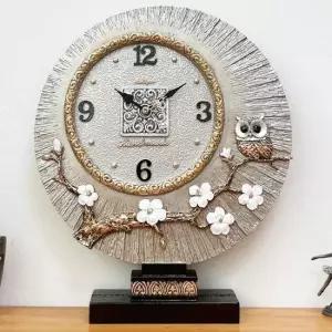 부엉이 탁상시계 무소음 거실 탁상용 선물용 벽시계
