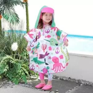 물놀이 유아동 후드 비치타월 인어공주