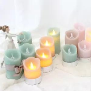 [마이모노샵][마이모노샵] 협탁 선반 테이블위 파스텔 LED 전자 촛불 캔들 향초 (27399016)
