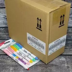 [문구/오피스] 샤피 번지지않는 슬림 파스텔 형광펜 4색 1Box 12세트