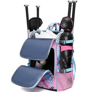 헬멧 가슴 보호대 다리 보호대용 야구 소프트볼 포수 기어백 소년 소녀 포수용 대형 배트 백팩 청소년용 장비백