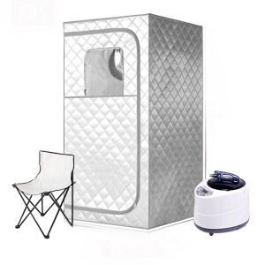 elon 가정용사우나 1인 실버 이동식 습식 싱글 스페이셔스 찜질 스팀 박스 찜질방