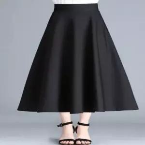 [의류] 여성 a라인 밴딩스커트 롱스커트 양쪽포켓