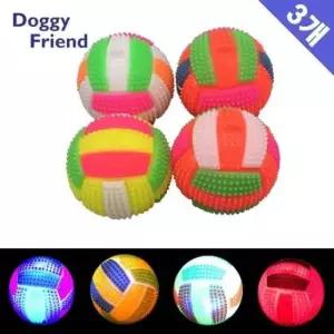[반려] 애완견 발광 장난감 형광 고무 볼 야광 공 애견 놀이용