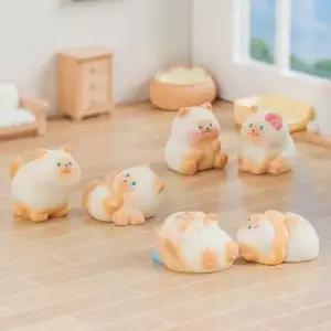 힐링캣 파스텔 고양이 피규어 미니어처 인테리어 소품 데스크 장식 힐링 오브제 세트