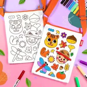 가을 테마 크로스백 컬러링 꾸미기 추석 방과후 미술