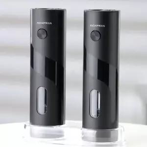 블랙시리즈 전동 그라인더 2세트 / 원터치 소금 후추 자동 분쇄기 스탠드거치대