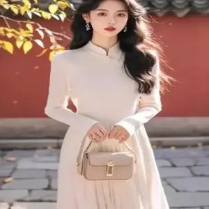 니트 스커트 원피스 여사친 추동 이너 프렌치 슬림핏 차이나 데일룩 DAOL4