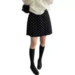 치마 여사친 니트 캐주얼 겨울 데일룩 도트 힙업 DAOL4