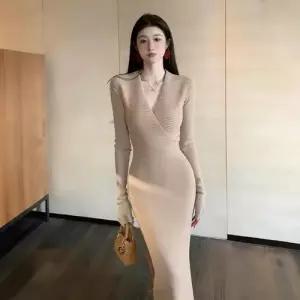 여친 니트 원피스 스커트 동계 가을 스웨터 슬림핏 데일룩 DAOL4