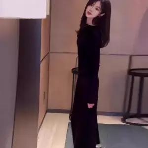 여자 치마 블랙 니트 프렌치 원피스이너 슬림핏 데일룩 DAOL4