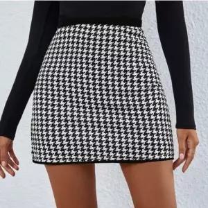 [의류] 여성 H라인 짧은 미니스커트 하운드체크 밴딩 치마