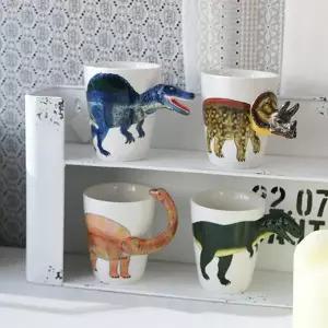 [콩심팥심]공룡 3D 도자기 머그컵 1P 카페 커피잔 물컵 찻잔 카페컵 홈카페컵